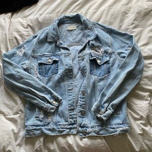 PACSUN Distressed Denim Jacket
